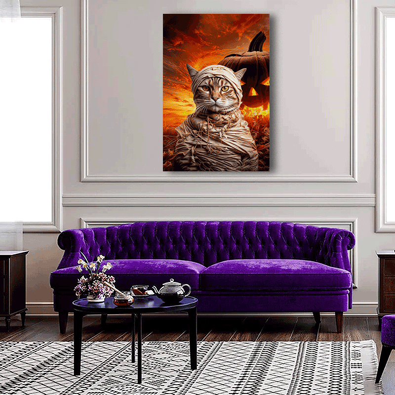 The Mummy Pet Halloween Portrait - Custom Pet Portrait